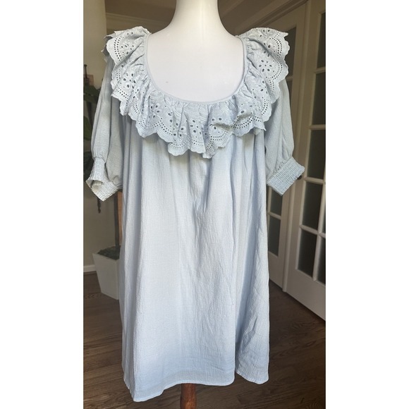Charlie Holiday Dresses & Skirts - Charlie Holiday Women's Blue Dress 3/4 Sleeve Scoop Neck Pullover Size 8